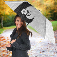 Polynesia Hibiscus Umbrella White Curve Motif - Polynesian Pride