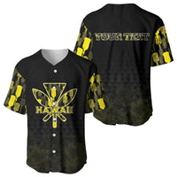 Personalised Aloha Hawaii Kahili Baseball Jersey Kanaka Maoli With Kakau Pattern