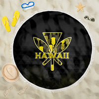 Aloha Hawaii Kahili Beach Blanket Kanaka Maoli With Kakau Pattern