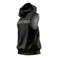 Personalised Aloha Hawaii Kahili Sleeveless Hoodie Kanaka Maoli With Kakau Pattern