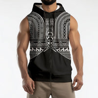 Philippines Igorot Tribal Inspired Sleeveless Zip Hoodie Black Version