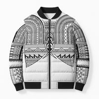 Philippines Igorot Tribal Inspired Bomber Puffer Jacket White Version