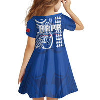 Samoa HRPP Party Kid Short Sleeve Dress Polynesian Pattern LT05 - Polynesian Pride