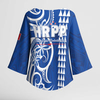 Samoa HRPP Party Kimono Sleeve Blouse Polynesian Pattern - Polynesian Pride