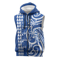 Samoa HRPP Party Sleeveless Zip Hoodie Polynesian Pattern LT05 Blue - Polynesian Pride