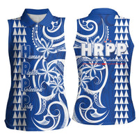 Samoa HRPP Party Women Sleeveless Polo Shirt Polynesian Pattern - Polynesian Pride