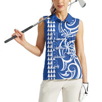 Samoa HRPP Party Women Sleeveless Polo Shirt Polynesian Pattern - Polynesian Pride