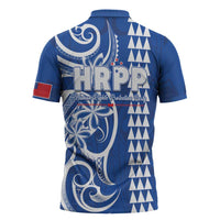 Samoa HRPP Party Zipper Polo Shirt Polynesian Pattern LT05 - Polynesian Pride