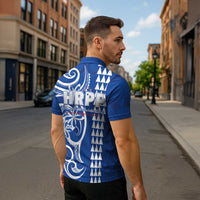 Samoa HRPP Party Zipper Polo Shirt Polynesian Pattern LT05 - Polynesian Pride