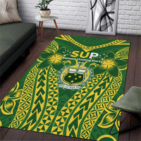 Samoa SUP Area Rug Samoan Coat Of Arms - Polynesian Pride