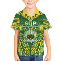 Samoa SUP Family Matching Puletasi and Hawaiian Shirt Samoan Coat Of Arms - Polynesian Pride