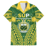 Samoa SUP Family Matching Short Sleeve Bodycon Dress and Hawaiian Shirt Samoan Coat Of Arms - Polynesian Pride