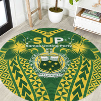 Samoa SUP Round Carpet Samoan Coat Of Arms - Polynesian Pride