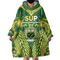 Samoa SUP Wearable Blanket Hoodie Samoan Coat Of Arms - Polynesian Pride