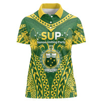Samoa SUP Women Polo Shirt Samoan Coat Of Arms - Polynesian Pride
