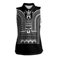 Philippines Igorot Tribal Art Tattoo Black Women Sleeveless Polo Shirt - Polynesian Pride
