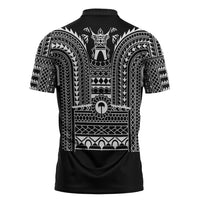 Philippines Igorot Tribal Art Tattoo Black Zipper Polo Shirt LT05 - Polynesian Pride
