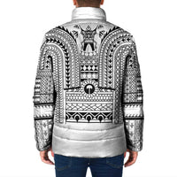 Philippines Igorot Tribal Art Tattoo White Padded Jacket - Polynesian Pride