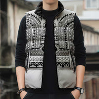 Philippines Igorot Tribal Art Tattoo White Sleeveless Puffer Jacket - Polynesian Pride