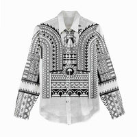 Philippines Igorot Tribal Art Tattoo White Women Casual Shirt - Polynesian Pride