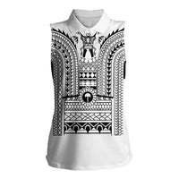 Philippines Igorot Tribal Art Tattoo White Women Sleeveless Polo Shirt - Polynesian Pride