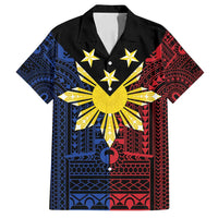 Philippines Sun Star Family Matching Off Shoulder Maxi Dress and Hawaiian Shirt Igorot Tribal Inspiration - Polynesian Pride