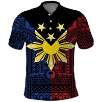 Philippines Sun Star Polo Shirt Igorot Tribal Inspiration - Polynesian Pride