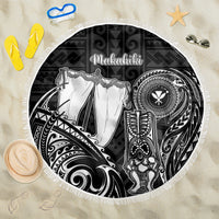 Hawaii Makahiki Season Beach Blanket Akua Loa Polynesian Pattern LT05 One Size 150cm Black - Wonder Print Shop