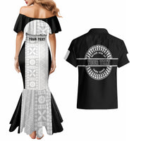 Personalized Fiji Obstacle Race 2023 Couples Matching Mermaid Dress and Hawaiian Shirt Never Give Up LT05 - Polynesian Pride