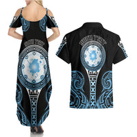 Personalized Fiji Obstacle Race 2023 Couples Matching Summer Maxi Dress and Hawaiian Shirt Go Champion LT05 - Polynesian Pride