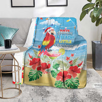 Hawaii Christmas Blanket Funny Macaw Parrot Tropical Vibe LT05 - Polynesian Pride