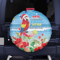 Hawaii Christmas Spare Tire Cover Funny Macaw Parrot Tropical Vibe