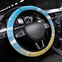 Hawaii Christmas Steering Wheel Cover Funny Macaw Parrot Tropical Vibe LT05 Universal Fit Blue - Polynesian Pride