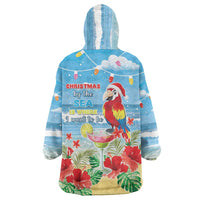 Hawaii Christmas Wearable Blanket Hoodie Funny Macaw Parrot Tropical Vibe LT05 - Polynesian Pride