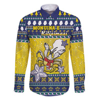 Niue The Rock Christmas Family Matching Long Sleeve Bodycon Dress and Hawaiian Shirt Niuean Crab Monuina E Kilisimasi