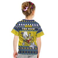 Niue The Rock Christmas Kid T Shirt Niuean Crab Monuina E Kilisimasi