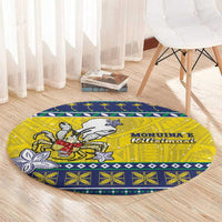 Niue The Rock Christmas Round Carpet Niuean Crab Monuina E Kilisimasi LT05 - Polynesian Pride