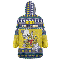 Niue The Rock Christmas Wearable Blanket Hoodie Niuean Crab Monuina E Kilisimasi