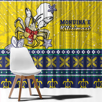 Niue The Rock Christmas Window Curtain Niuean Crab Monuina E Kilisimasi LT05 - Polynesian Pride