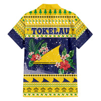 Tokelau Christmas Family Matching Long Sleeve Bodycon Dress and Hawaiian Shirt Tokelauan Badge Manuia Te Kilihimahi LT05 - Polynesian Pride