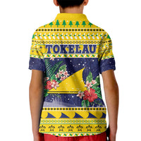 Tokelau Christmas Kid Polo Shirt Tokelauan Badge Manuia Te Kilihimahi