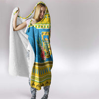 Tuvalu Christmas Hooded Blanket Coat Of Arms Manuia Te Kilisimasi