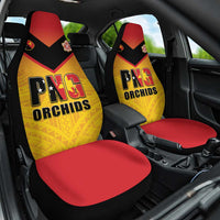 Papua New Guinea Rugby Car Seat Cover Go Orchids Pacific Champions LT05 One Size Yellow - Polynesian Pride