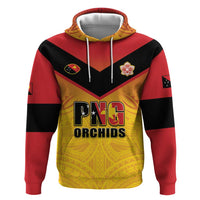 Papua New Guinea Rugby Custom Hoodie Go Orchids Pacific Champions LT05 Pullover Hoodie Yellow - Polynesian Pride