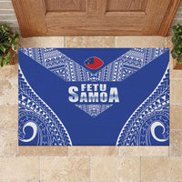 Fetu Samoa Rugby Rubber Doormat Go Champions LT05 Blue - Polynesian Pride
