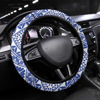 Fetu Samoa Rugby Steering Wheel Cover Go Champions LT05 Universal Fit Blue - Polynesian Pride