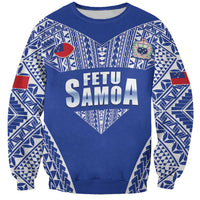 Fetu Samoa Rugby Custom Sweatshirt Go Champions LT05 Unisex Blue - Polynesian Pride