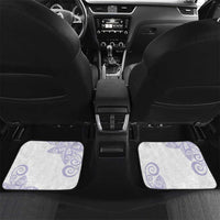 Purple Polynesian Tribal Turtle Floral Pattern Car Mats