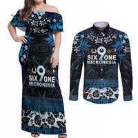 Micronesia FSM 691 Couples Matching Off Shoulder Maxi Dress and Long Sleeve Button Shirt Respect Culture