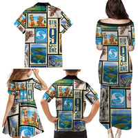 FSM Micronesia Culture Family Matching Puletasi and Hawaiian Shirt